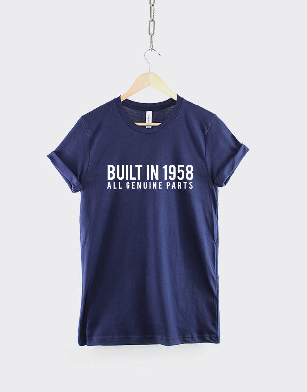 1958 60th Birthday Shirt - Built In 1958 All Genuine Parts T-Shirt