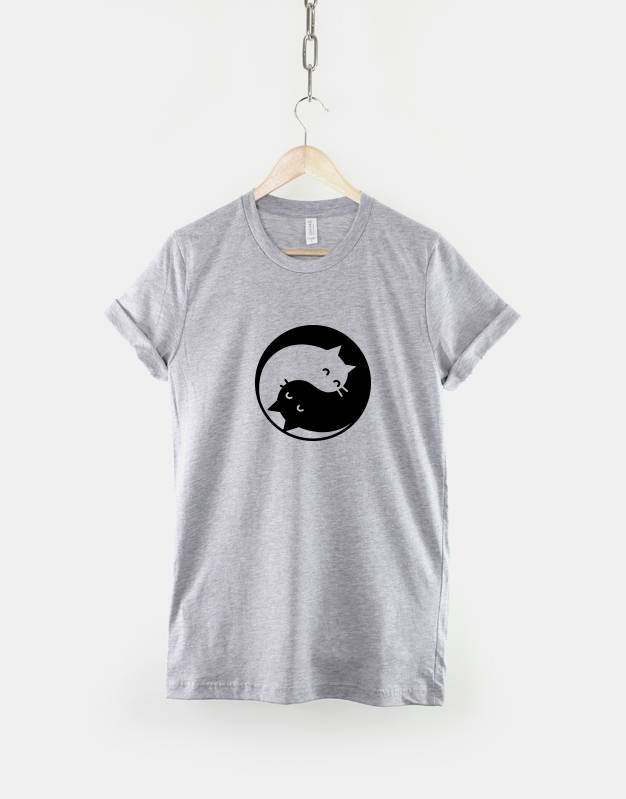 Cat T-Shirt Cats Cat Gift Ying Yang Cats Shirt / Cat Mom Lover Gifts