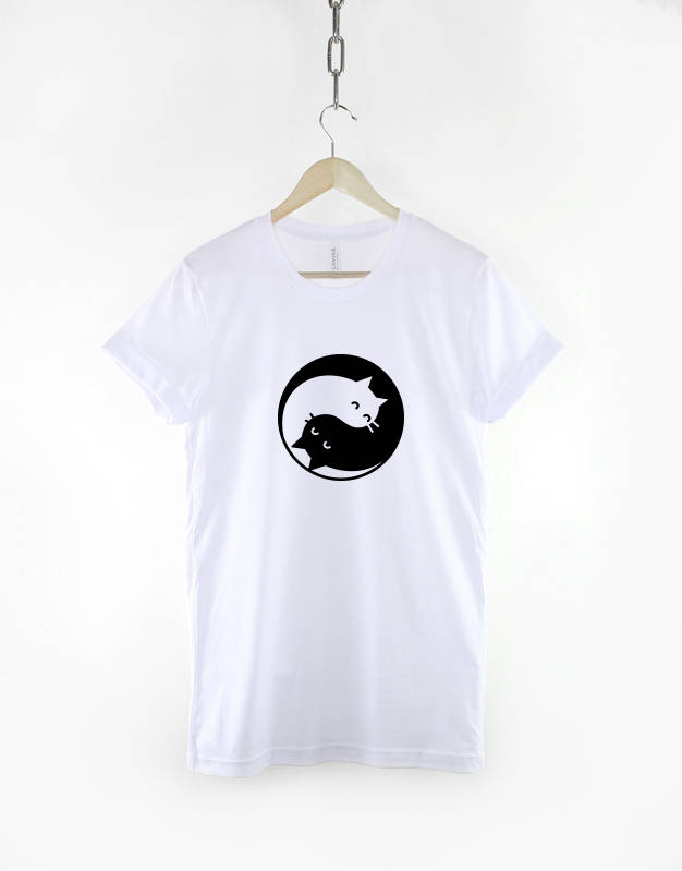 Cat T-Shirt Cats Cat Gift Ying Yang Cats Shirt / Cat Mom Lover Gifts