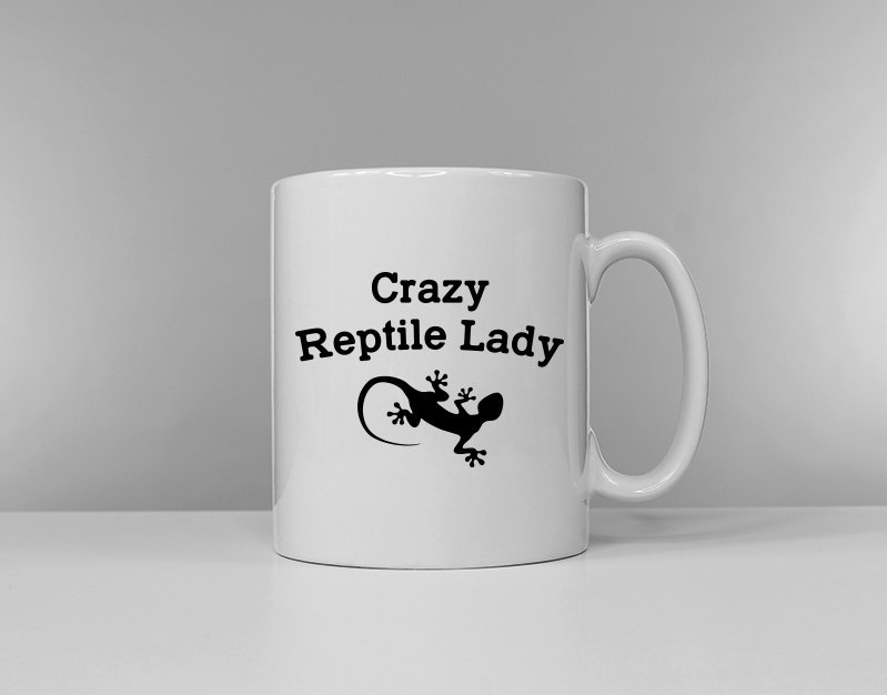 Crazy Reptile Lady Mug / Snake Mug Coffee Gift / Lizard Tea Break Ceramic Cup
