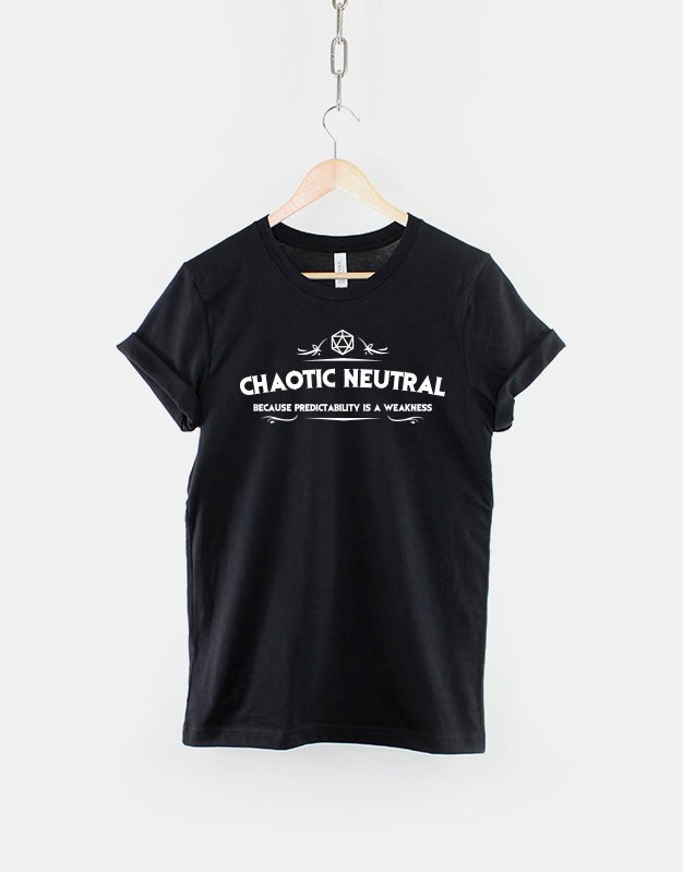 DnD Dungeons And Dragons Inspired T-Shirt / Chaotic Neutral Alignment / RPG Gamer Themed T Shirt