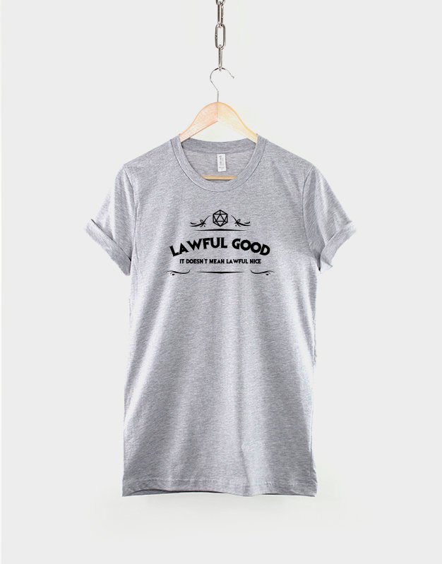 DnD Dungeons And Dragons Inspired T-Shirt / Lawful Good Alignment / RPG Gamer Themed T Shirt