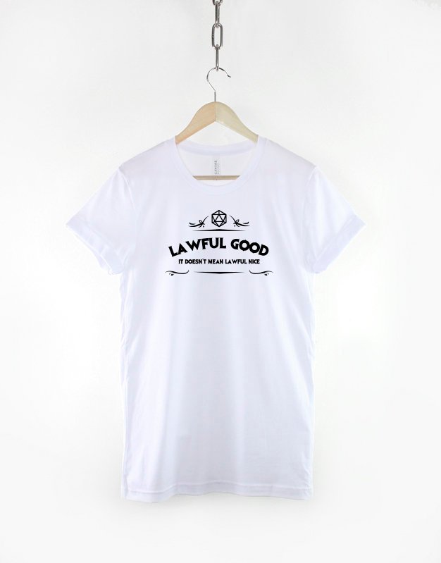DnD Dungeons And Dragons Inspired T-Shirt / Lawful Good Alignment / RPG Gamer Themed T Shirt