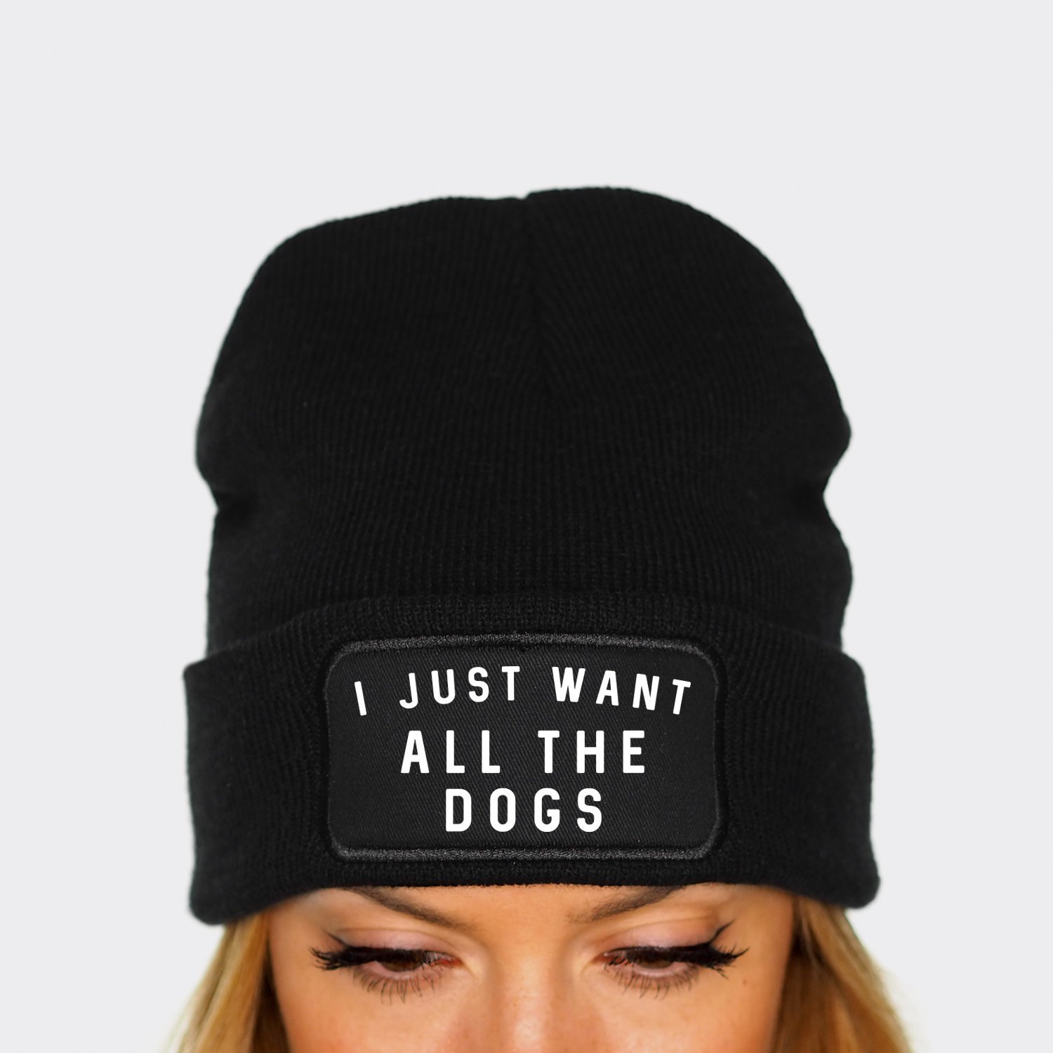 Dog Lover Beanie / I Just Want All The Dogs Beanie Hat / Pug French Bulldog Puppy German Shepherd Husky Chihuahua Dog Owner Doberman Poodle