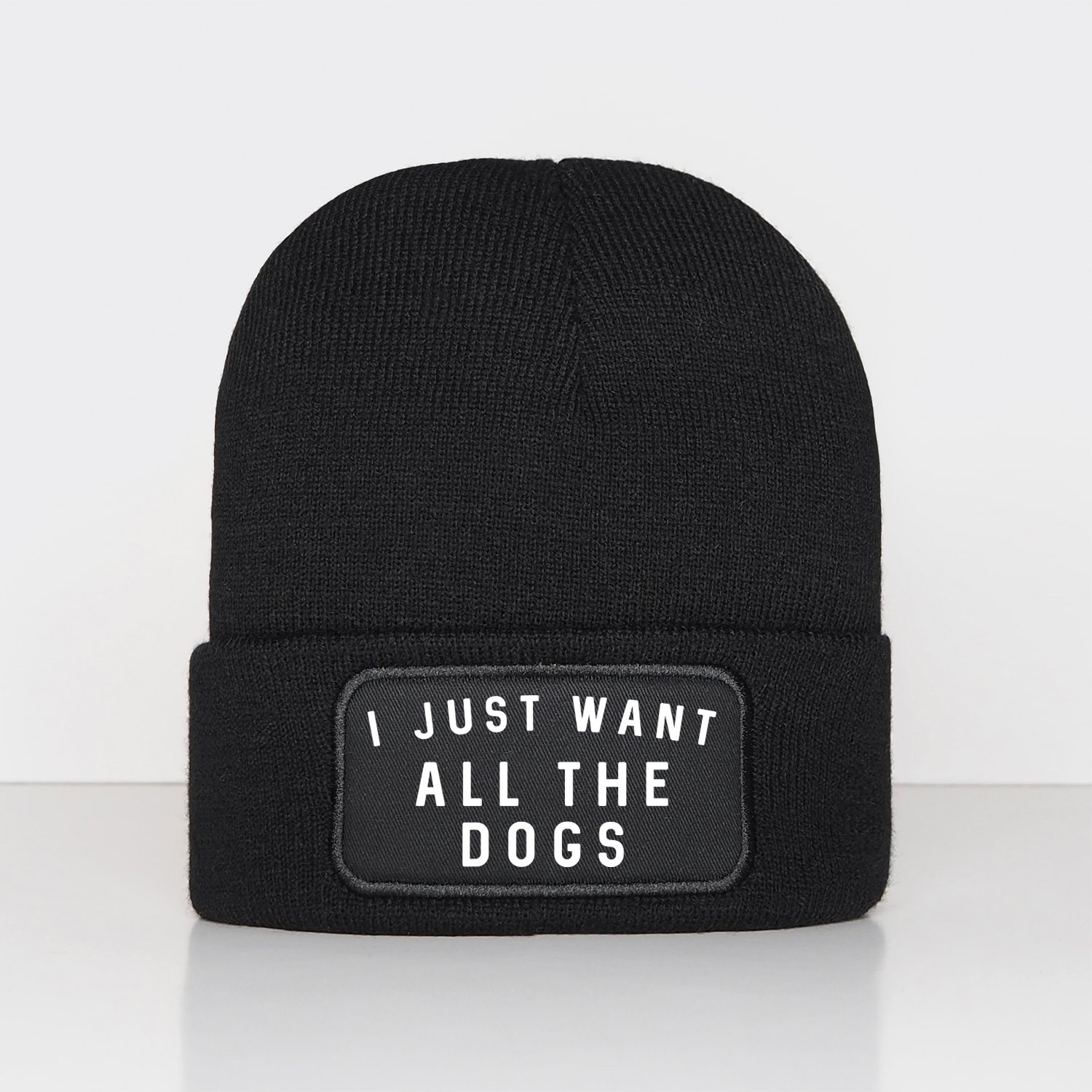 Dog Lover Beanie / I Just Want All The Dogs Beanie Hat / Pug French Bulldog Puppy German Shepherd Husky Chihuahua Dog Owner Doberman Poodle