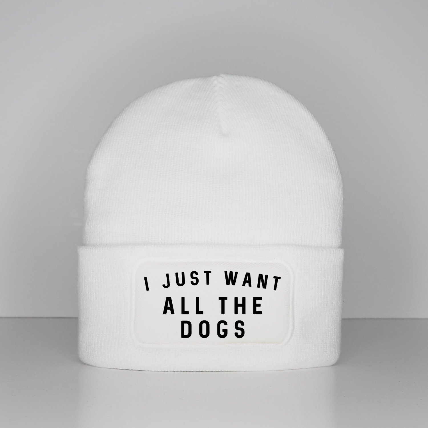 Dog Lover Beanie / I Just Want All The Dogs Beanie Hat / Pug French Bulldog Puppy German Shepherd Husky Chihuahua Dog Owner Doberman Poodle