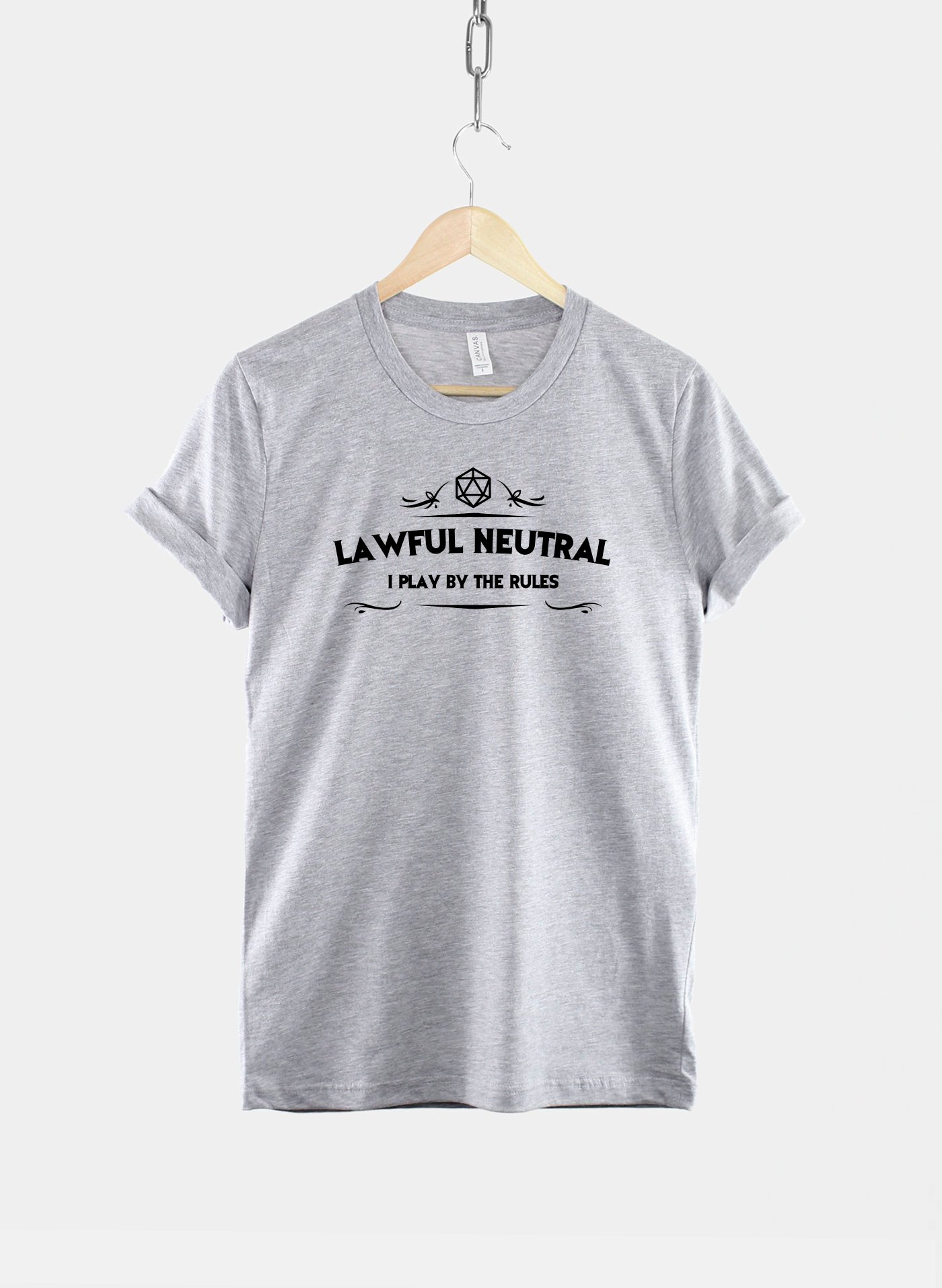 Dungeons And Dragons Inspired T-Shirt / Lawful Neutral Alignment Tshirt / RPG Gamer DnD T Shirt