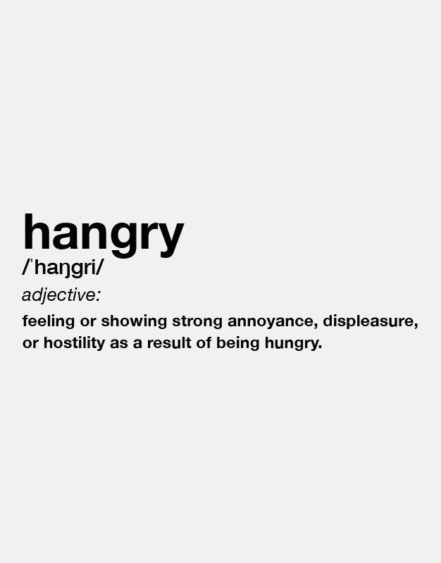 Hangry T-Shirt Dictionary Excerpt Hungry Angry Food Fashion T-Shirt