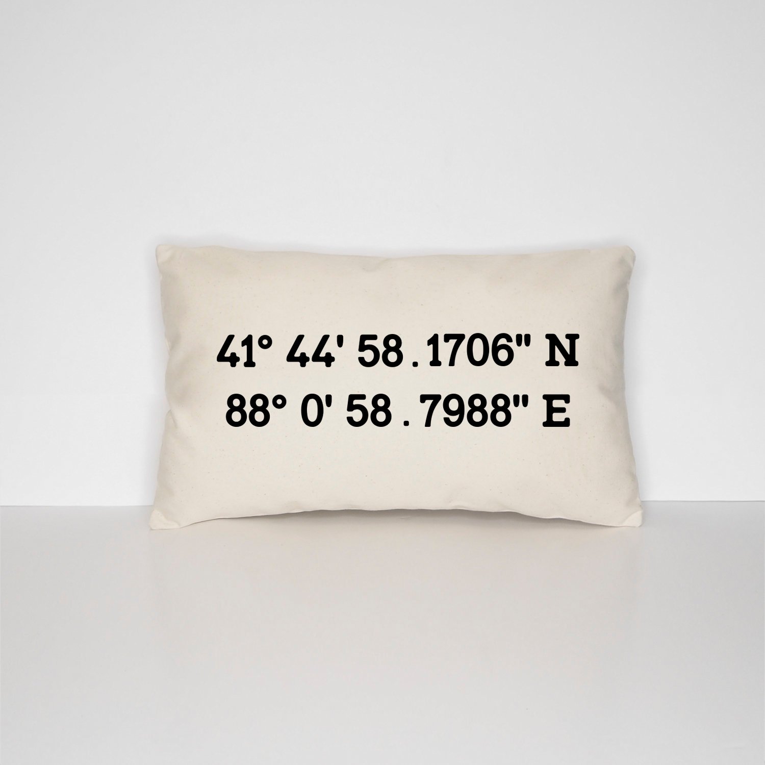 Latitude Longitude Coordinates Pillow / Personalized Coordinates Housewarming Gift