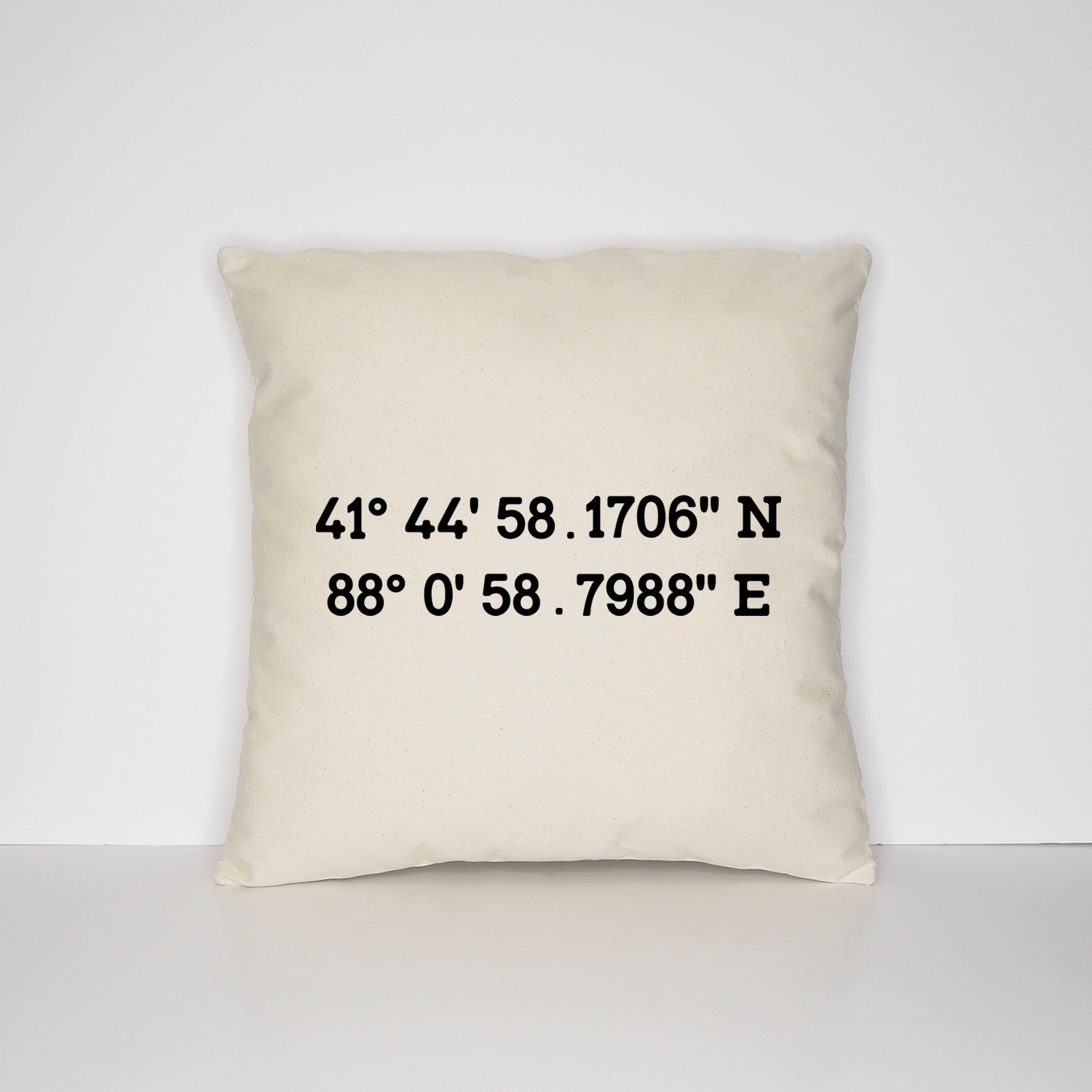 Latitude Longitude Coordinates Pillow / Personalized Coordinates Housewarming Gift