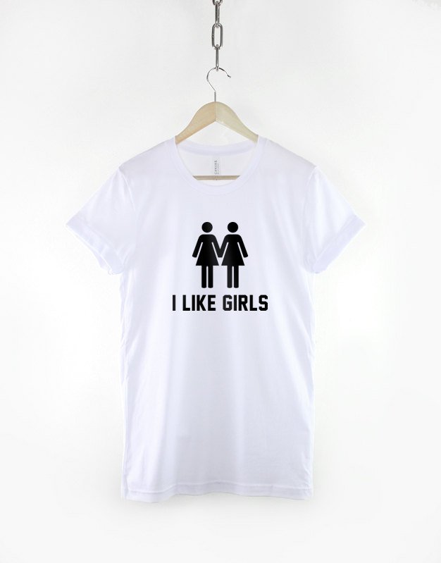 Lesbian T-Shirt / I Like Girls Tomboy Gay Pride Girls Shirt
