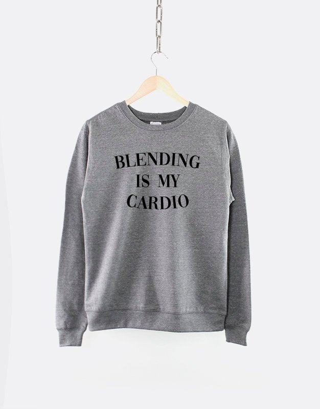 Makeup Sweater / Blending Is My Cardio Sweatshirt / Gym Workout Make Up Artist Jumper / MUA Gift