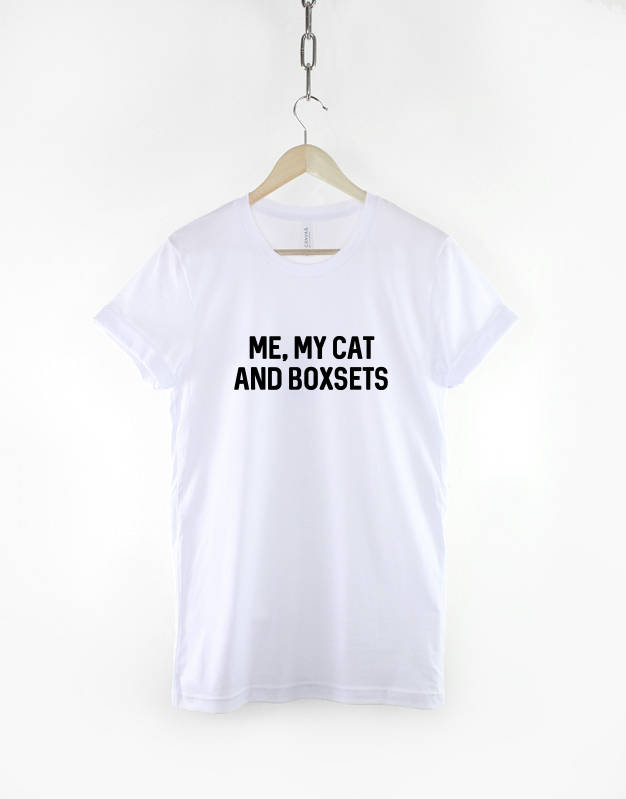 Me, My Cat and Boxsets / Crazy Cat Lady Tshirt / Cat Mom Tshirt