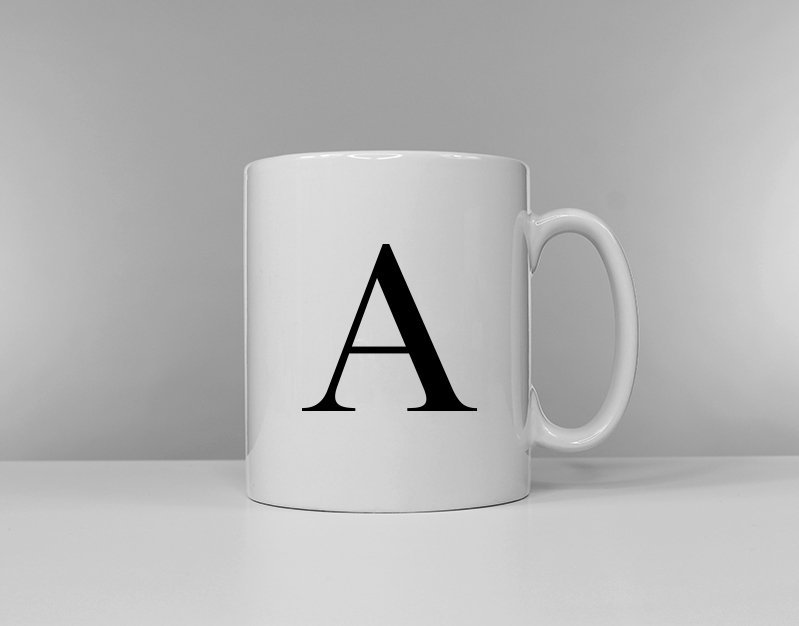 Personalized Monogram Mug / Personalized Mug Coffee Mug / Custom Mug / Housewarming Gift / / Initial Letter Cup