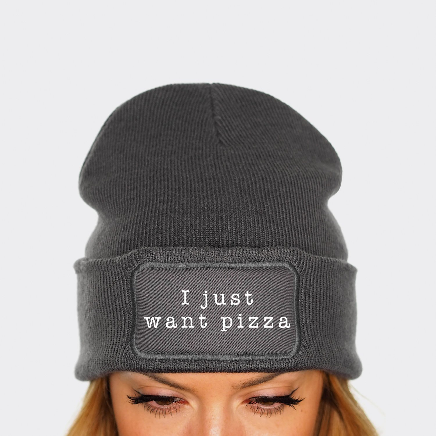 Pizza Beanie Hat / I Just Want Pizza Beanies / Slouchy Beanie Hats I Love Food Pizza Hat / Pizza Party Winter Hat