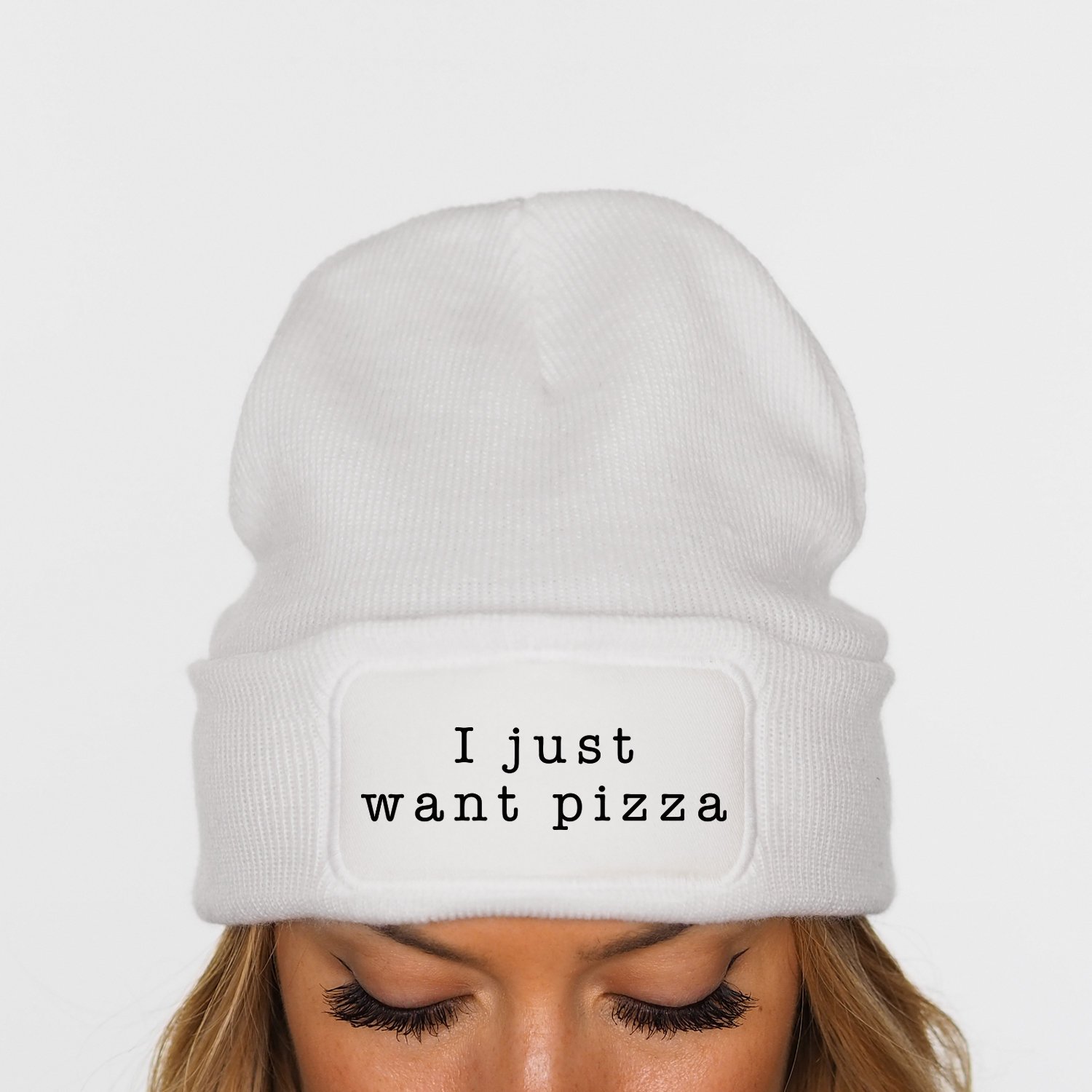 Pizza Beanie Hat / I Just Want Pizza Beanies / Slouchy Beanie Hats I Love Food Pizza Hat / Pizza Party Winter Hat
