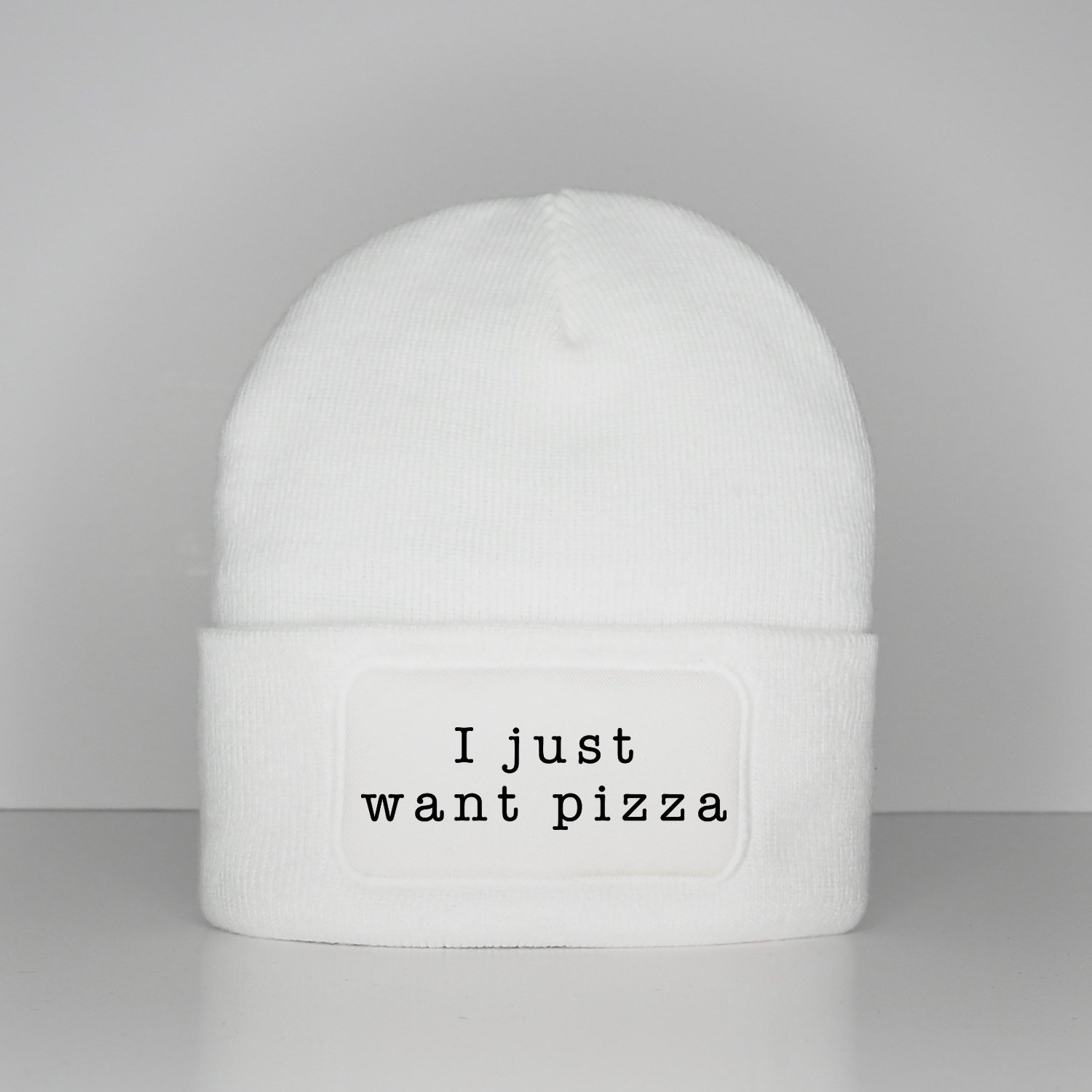 Pizza Beanie Hat / I Just Want Pizza Beanies / Slouchy Beanie Hats I Love Food Pizza Hat / Pizza Party Winter Hat