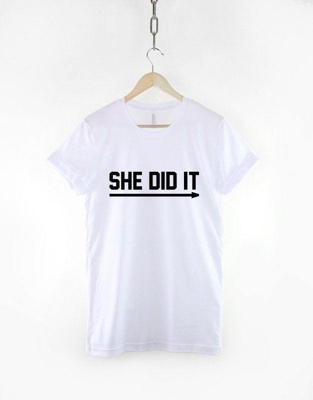 Twins T-Shirt / 2 x Childrens Kids Twin T-Shirts / He Did It / She Did It